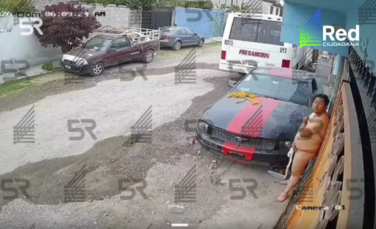 Sujeto desnudo provoca alarma entre vecinos de Minerales del Sur, Puebla