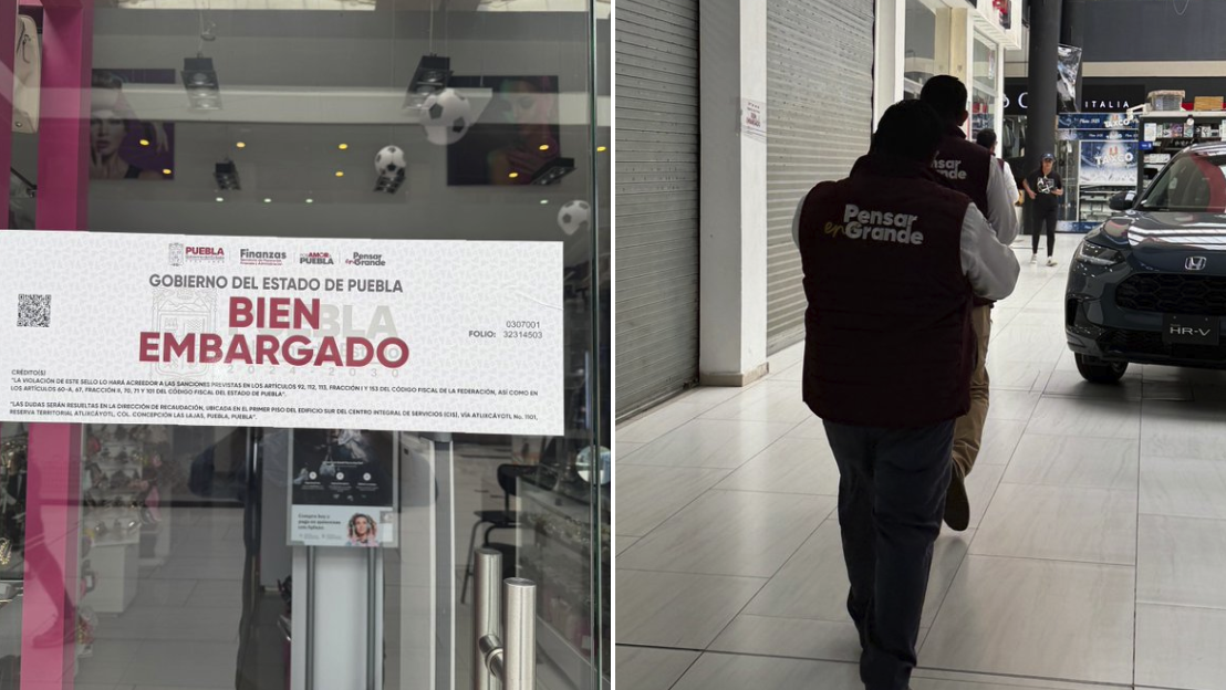 Embarga Gobierno de Puebla a Plaza Dorada; negocios siguen operando con normalidad