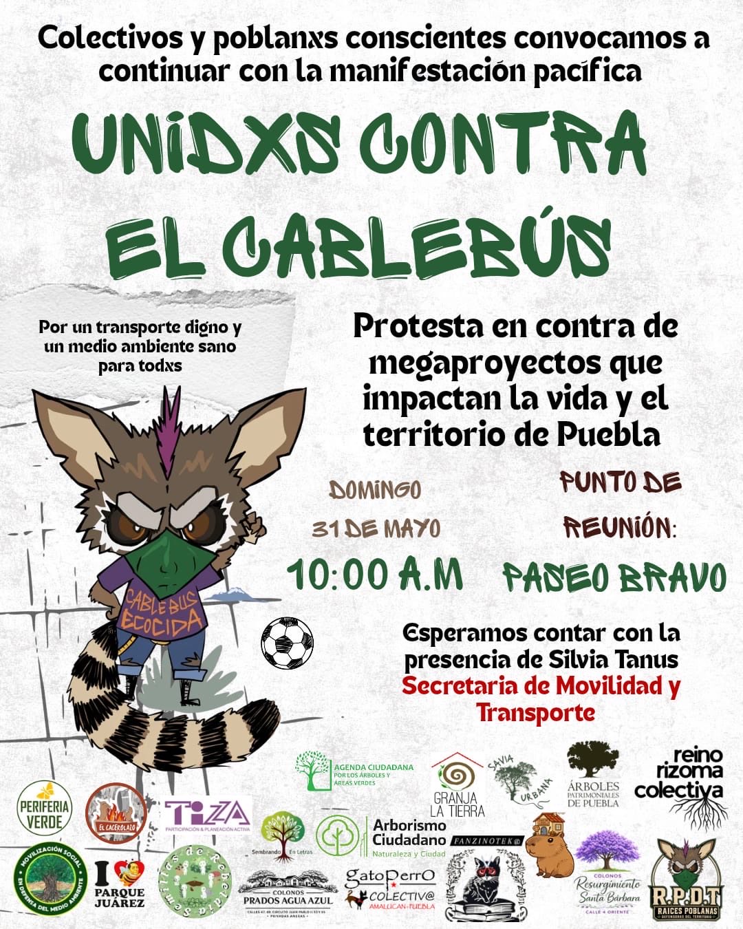Movilizaciones contra el Cablebús en Puebla muestran baja participación ciudadana pese a activismo digital