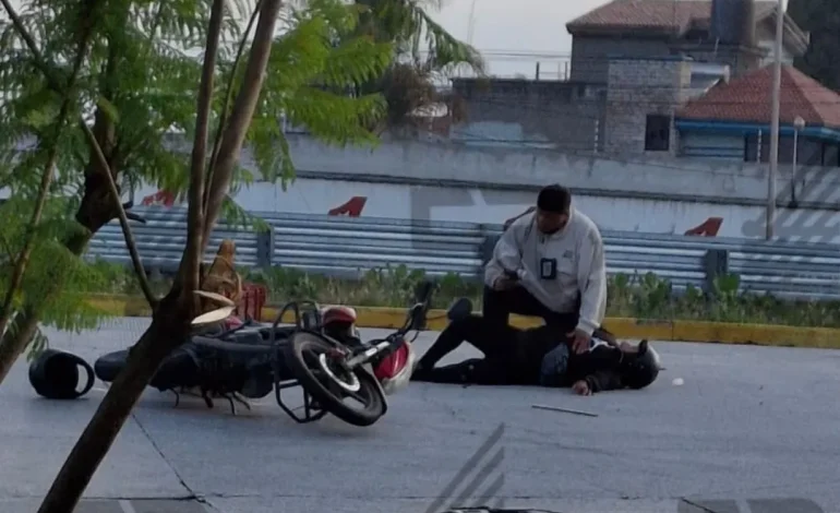 Dos oficiales resultan lesionados tras ser atropellados en la Autopista Puebla-Orizaba