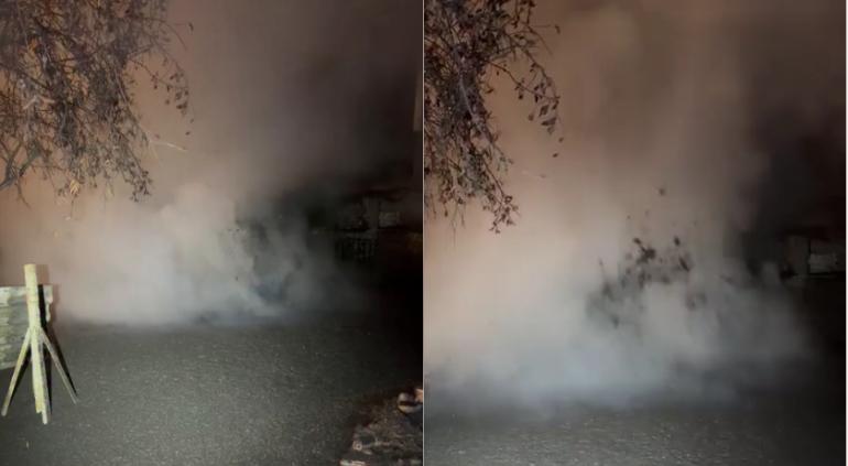 Géiser sorprende a habitantes de Ixtlán, Michoacán, tras surgir en el patio de una vivienda