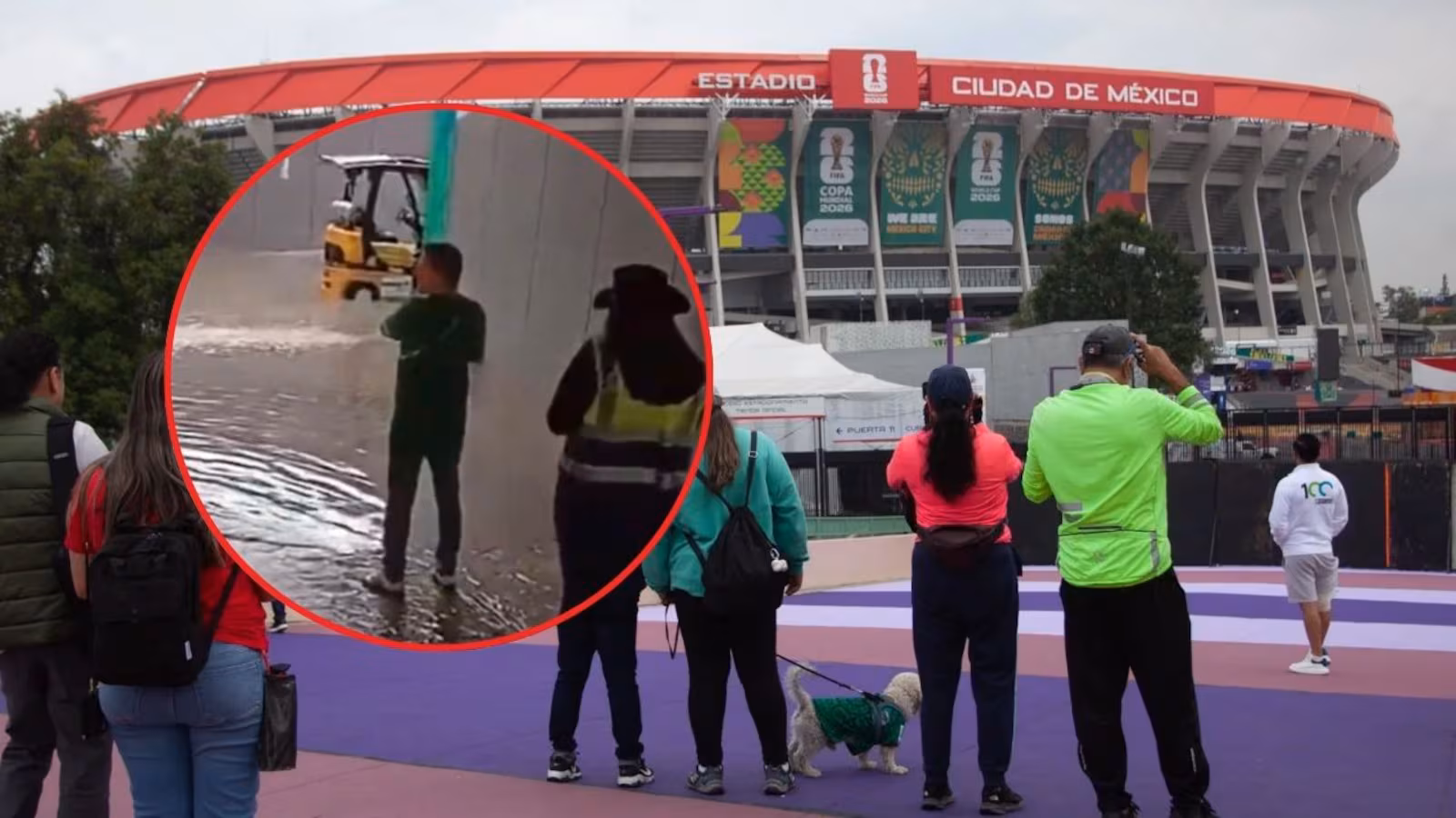 Estadio Ciudad de México presenta encharcamientos a dos días del Mundial 2026