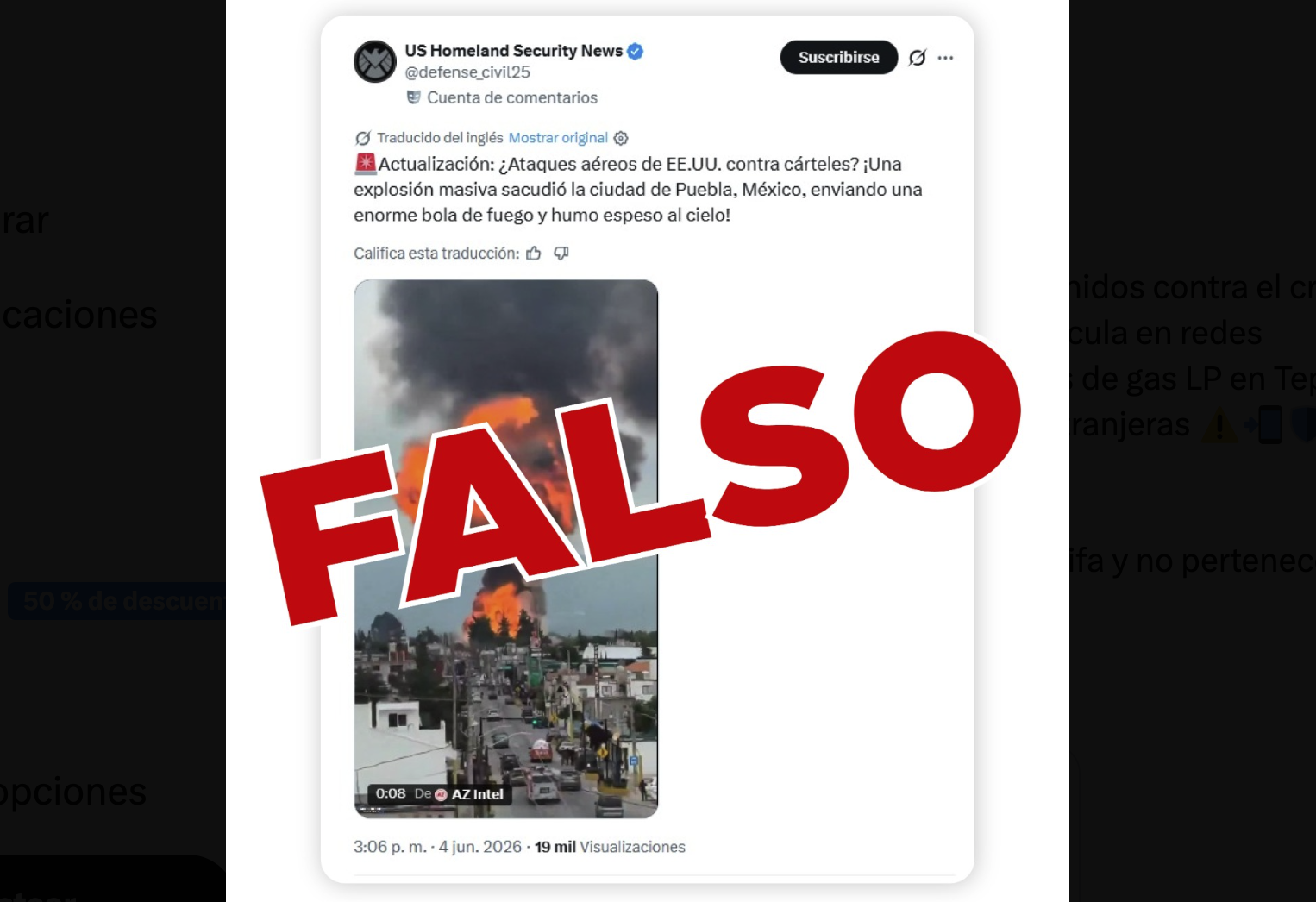 Falso que Estados Unidos esté atacando a México: explosión en Tepeaca, aclara el gobierno de Puebla