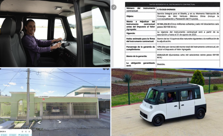 Nuevo cuestionamiento al contrato para diseño del coche Olinia en Puebla