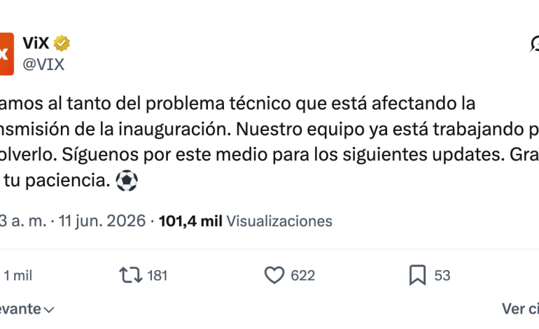 VIX presenta fallas durante la inauguración del Mundial 2026; usuarios reportan problemas para acceder al streaming