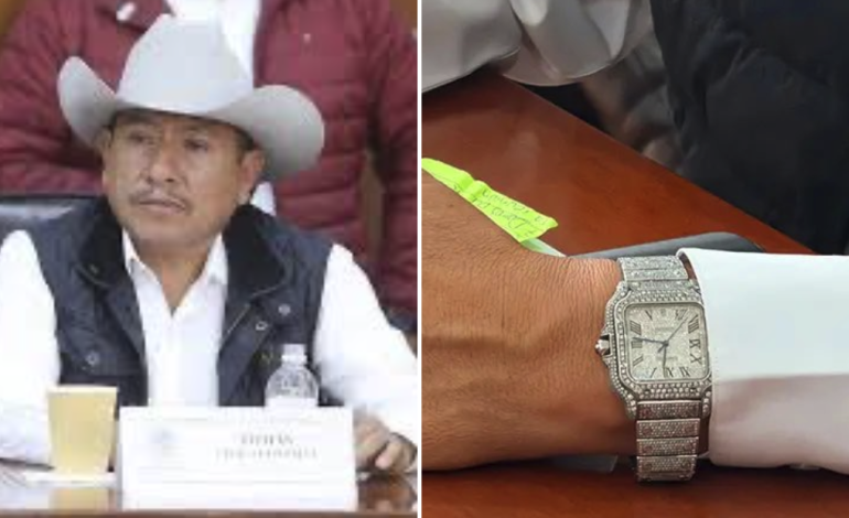 Diputado potosino exhibe reloj Cartier valuado en hasta 380 mil pesos pese a baja participación legislativa