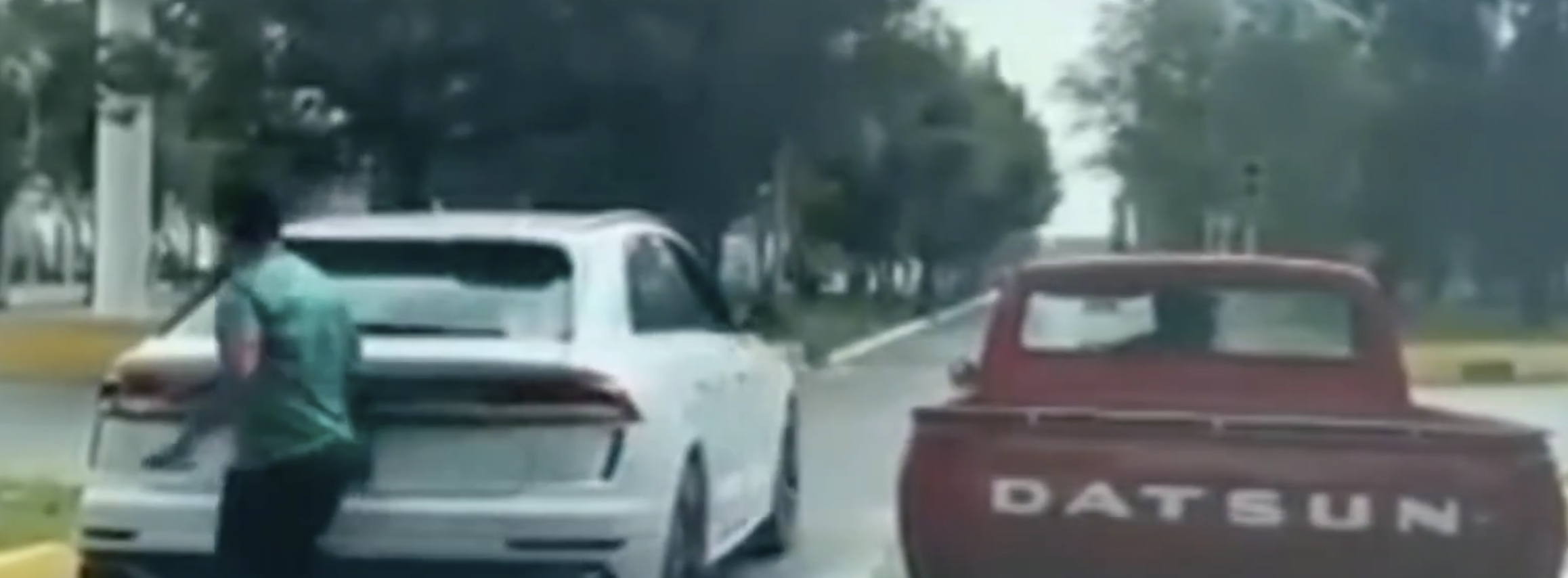 Agresión vial cerca de Costco Puebla desata indignación; perro salta de camioneta en pánico