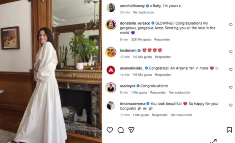 Anne Hathaway anuncia su tercer embarazo a los 43 años
