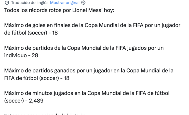 Lionel Messi establece cuatro récords Guinness en un solo día