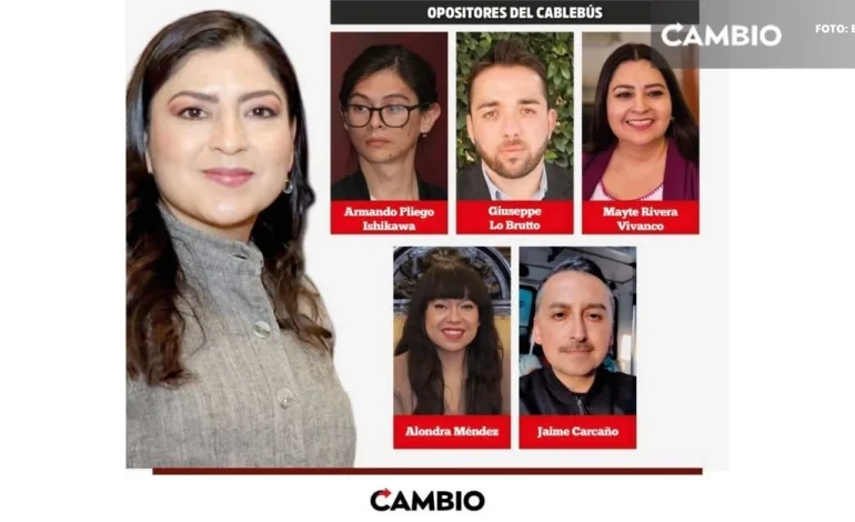 Exfuncionarios y allegados de Claudia Rivera, detrás de la oposición al Cablebús en Puebla