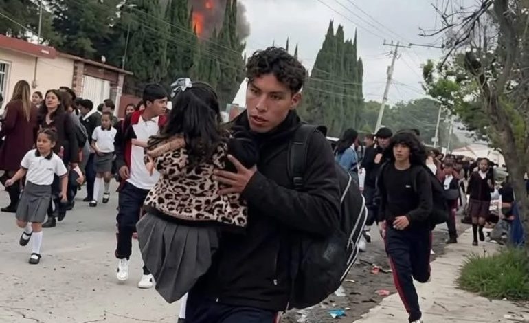 Estudiante de preparatoria en Tepeaca actúa con valentía tras explosión de pipa con huachigas