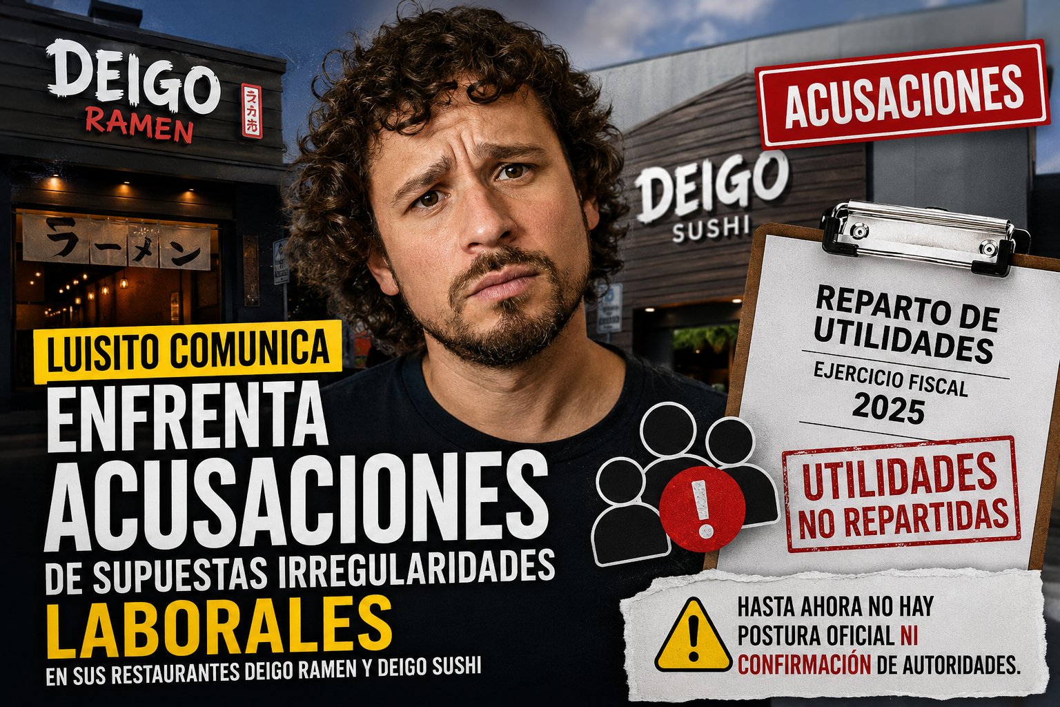 Acusan a Luisito Comunica y socios de no pagar utilidades a empleados de sus restaurantes