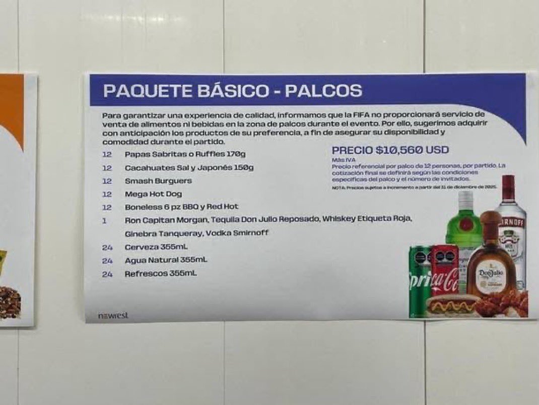 Costos y servicios de los palcos en el Estadio Ciudad de México para el Mundial 2026
