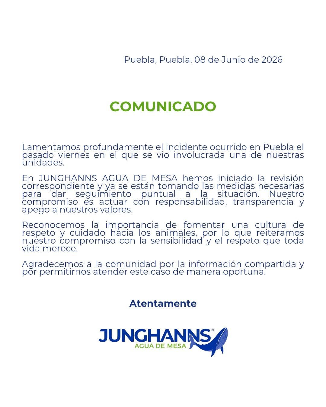 Junghanns reconoce atropello de perro en Puebla pero no aclara sanciones al conductor