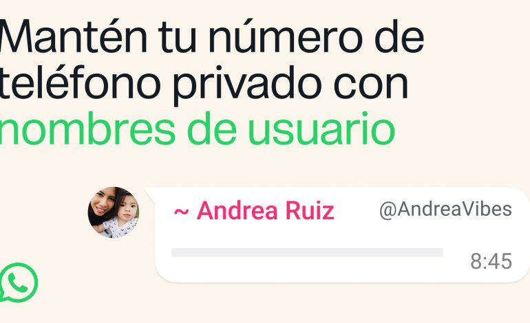 WhatsApp lanza nombres de usuario para proteger la privacidad telefónica