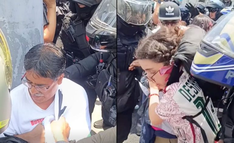 Madres buscadoras bloquean Calzada de Tlalpan y denuncian represión policial