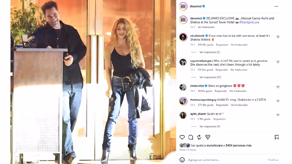 Shakira y Manuel García-Rulfo son captados juntos en Los Ángeles y despiertan rumores de romance