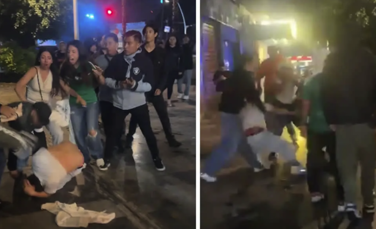 Pelea callejera en zona de antros de La Juárez tras eliminación de México en Mundial 2026