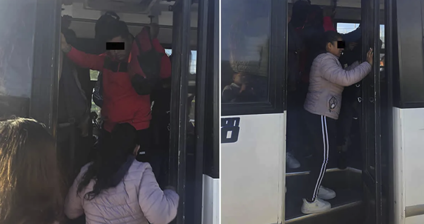 Pasajeros enfrentan a presuntos carteristas en la Ruta 14 sobre la Vía Atlixcáyotl; ladrones logran huir con celulares