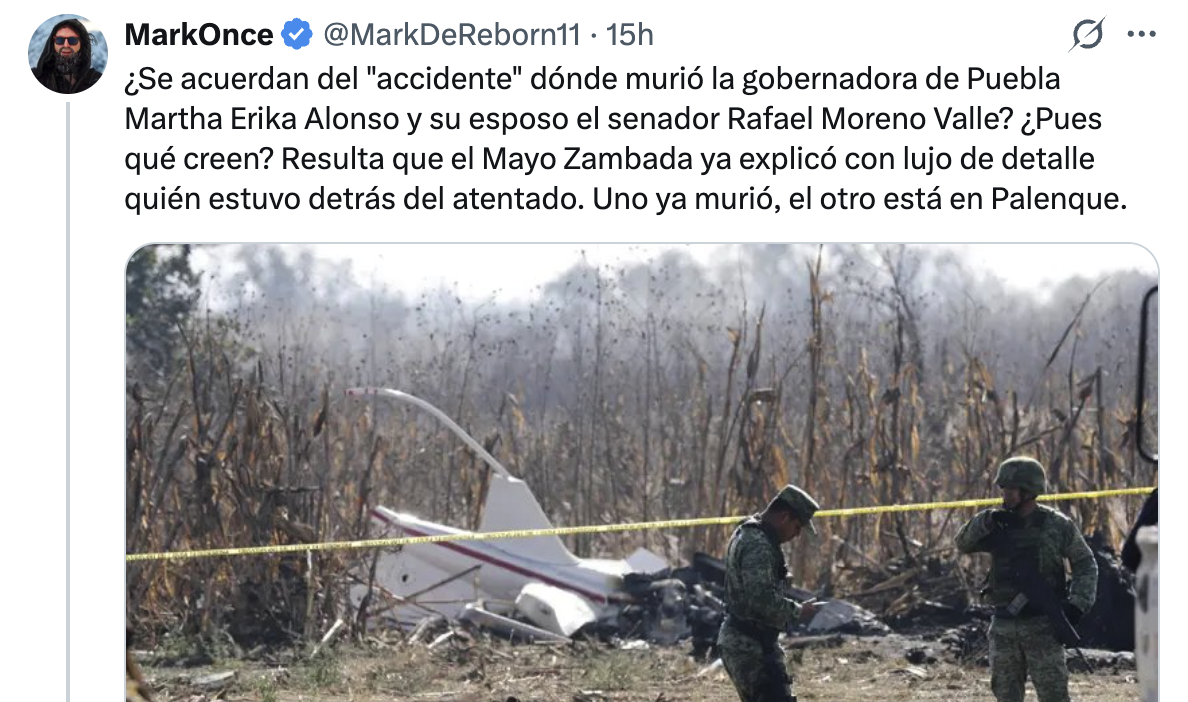Reviven teorías sin sustento sobre la muerte de Martha Erika Alonso y Rafael Moreno Valle