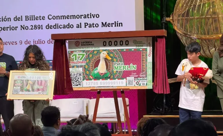 Pato Merlín, símbolo popular de la Copa Mundial 2026, inmortalizado en billete de Lotería Nacional