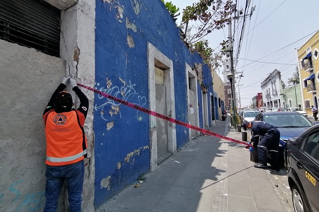 Puebla mantiene vigilancia en 257 inmuebles en riesgo por lluvias; atienden 52 emergencias en el Centro Histórico