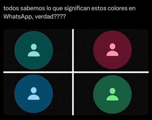 Los colores de los contactos en WhatsApp no indican bloqueos ni relaciones entre usuarios